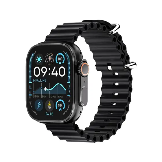 Smartwatch U4 2.06” IP68 à Prova d’Água com NFC ECG Bluetooth Chamadas ChatGPT Preto