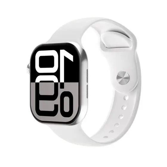 Smartwatch S10P Tela 2.11" ECG IP68 NFC ChatGPT Estilo Premium Branco