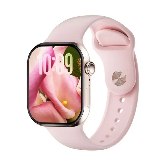 Smartwatch W11mini Pro AMOLED 1.85” IP68 Chamadas Bluetooth ECG NFC Rosa