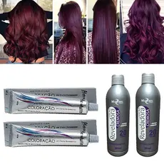 Kit Tinta Marsala 02 Coloração e 02 OX 20 90ml Mairibel