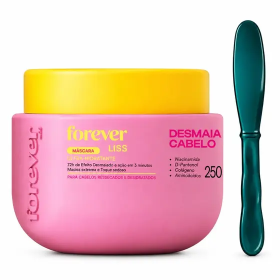 Máscara Ultra Hidratante Desmaia Cabelo Forever Liss 250g