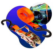 Kit Cinta Catraca 800kg 3M Reforçada Amarração Esticador Carga Moto