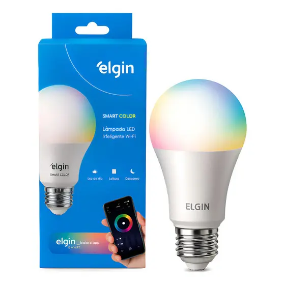Lâmpada Wifi Inteligente 15w Smart Color Rgb Elgin 127/220V