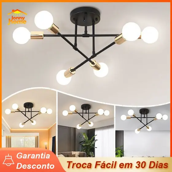 Lustre Moderno Nórdica Luminária de Teto para sala de jantar quarto e cozinha Decorativa De Casa