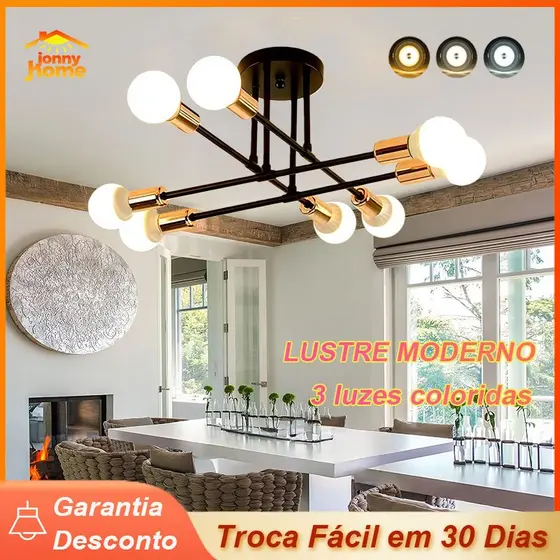 Lâmpada De Teto Lustre Pendente Luminária Moderno para sala cozinha quarto e comercio