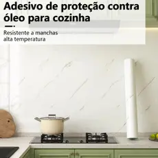 Adesivo anti-óleo (2/3/5 rolos). À prova d'água, ignífugo e térmico. Para paredes, cooktops e armários.