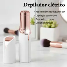 Depilador Elétrico Facial Portátil em Formato Batom USB, Aparador de Pelos do Buço e Rosto – Prático e Indolor