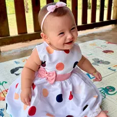 Vestido Infantil Bebê Menina Regata Vicky Bolinhas Roupas Algodão