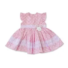 Vestido Infantil Bebê Menina Chic Rosa Roupas Algodão