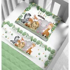 Kit Lençol para Berço Padrão 3 Peças Infantil com Fronha e Lençol de Elástico