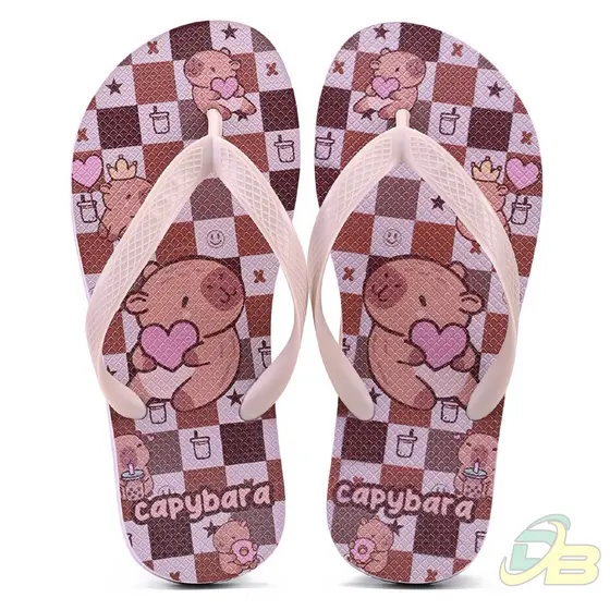 Chinelo Infantil Capivara Feminino Moda