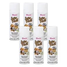 Kit 6 Desmoldante Spray Solta Fácil 400ml Mago - Antiaderente Para Untar Formas Massas Bolos Doces