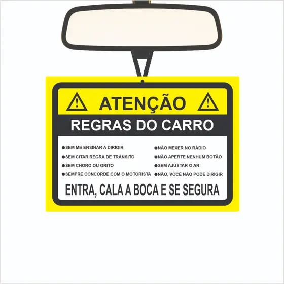 KIT 4 Cheirinho de carro REGRAS DO CARRO Aromatizante ( Tipo Little Tree )
