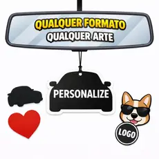 4x Aromatizante Automotivo Personalizado Cheirinho de Carro Odorizador Automotivo (Tipo o Pinheiro )