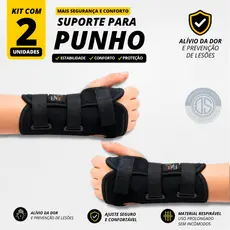 KIT 2 Tala para punho Tensor munhequeira tunel de carpo Imobilizador de pulso