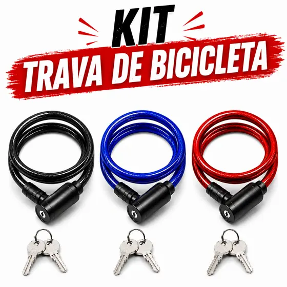 Kit Corrente Cadeado 65cm Moto Bicicleta Bike Segurança Trava Anti Furto Cabo De Aço 2 Chaves