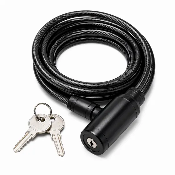 Cadeado Bicicleta Cabo de Aço Reforçado 65cm Trava Segurança Para Bike Moto Patinete Anti Furto