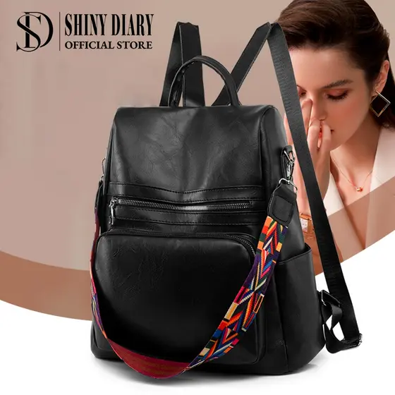 Shiny Diary Mochila Feminina Escolar Bolsa Grande Moda Impermeável Resistente para Viagem Trabalho