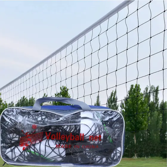 Rede de Vôlei 9,5m x 1m com Faixa Superior Bola de Vôlei e Bolsa para Transporte