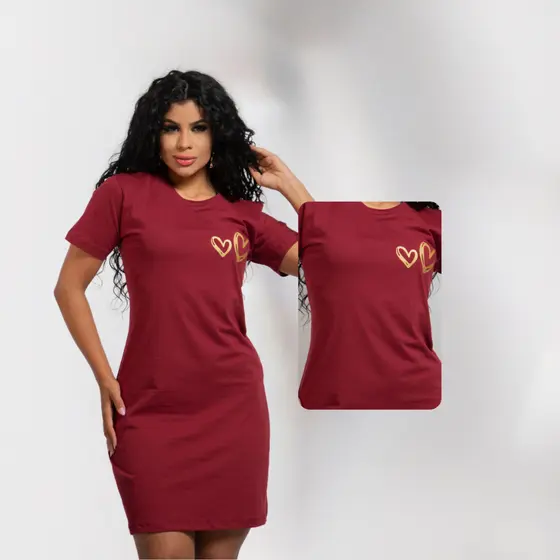 Vestido Feminino 100% Algodão Moda Blogueira Estampada Casual