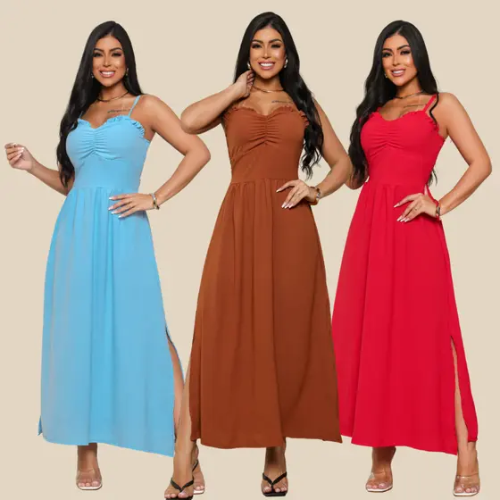 Vestido Mídi Feminino Casamento Festa Madrinha Elegante