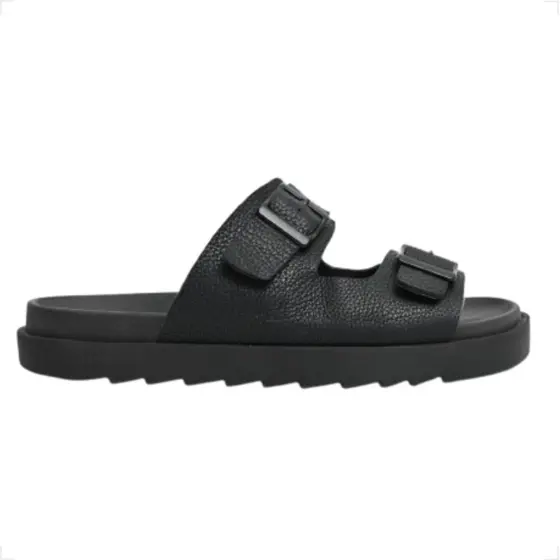 Birken Couro Legítimo Sandália Chinelo Rasteira Papete Feminina
