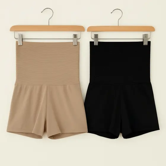 Short Cinta Modeladora Segura Barriga Compressão Elástico Reforçado Não Marca Moda Intima