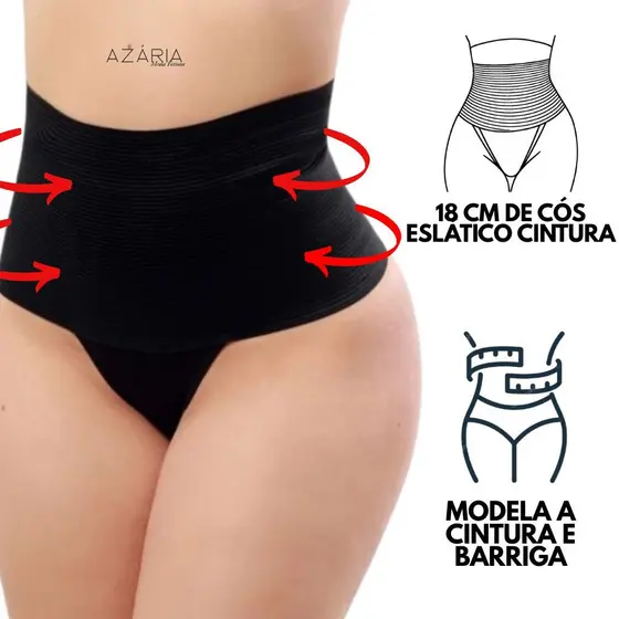 Calcinha Cinta Modeladora Segura Barriga Compressão Elástico Reforçado Não Marca Moda Intima