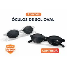 Óculos De Sol Oval Feminino Estilo Fonseca Proteção UV400