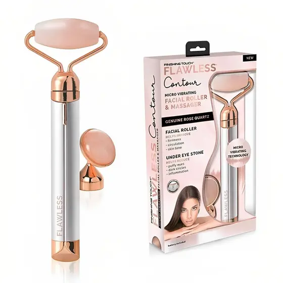 2 em 1 Massageador Rolo de Gelo Para Rosto Pescoço Corpo Novidade Rolo Massageador Facial Elétrico