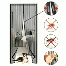 Cortina Protetora Insetos Tela Mosquiteiro Magica Porta 1,90x1,00 Magnético Tela Mosquito de Porta