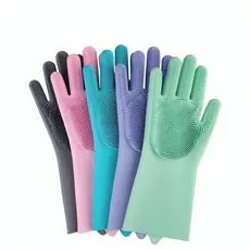Luvas Luva De Silicone Para Esfregar Louças Max Clean Luva de Limpeza Silicone Luva Esponja de Lavar Louça