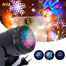 Projetor Led Natal Laser Desenhos Natalinos Jardim