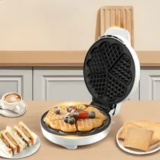 Máquina de Waffles em Formato de Coração Fácil de Limpar e Perfeita Para o Café da Manhã Máquina de Waffles Elétrica