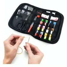Kit Conjunto De Agulhas De Costura 34 Peças Portáteis  Multifuncional Estojo de Costura