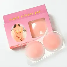 Protetor para seios de silicone -- Protetor Tapa Redondo de Mamilos Silicone Adesivo Reutilizavel Discreto Bege 1 Pair