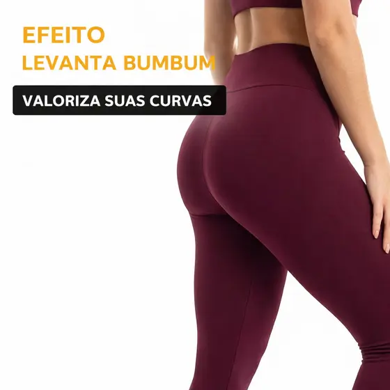3 Calças Legging Fitness Feminina Cintura Alta Zero Transparência Comp. Modeladora Levanta Bumbum