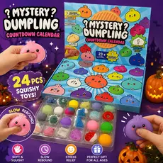 Calendário Squishy Mystery Dumpling-24 Brinquedos Macios Surpresa , Inquietação Sensorial , Diversão De Contagem Regress