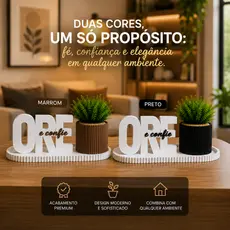 Kit Decorativo Ore e Confie com Vaso Decorativo e Bandeja | Decoração Moderna para Sala, Quarto, Lavabo, Rack e Aparador