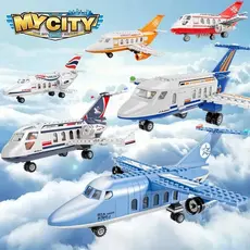 Compatível avião modelo cidade série grande avião de passageiros menino brinquedos crianças montado bloco de constr