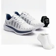 Kit Fitness Unissex Completo: Tênis Esportivo + Relógio + Meia