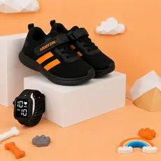 Tênis Infantil Feminino Masculino Casual Confortável + Relógio Digital Kit Completo 26 ao 34