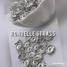 Kit 100 Rondelle Strass 6mm 8mm 10mm Entremeios para Pulseira Colar Miçanga Cristal Artesanato