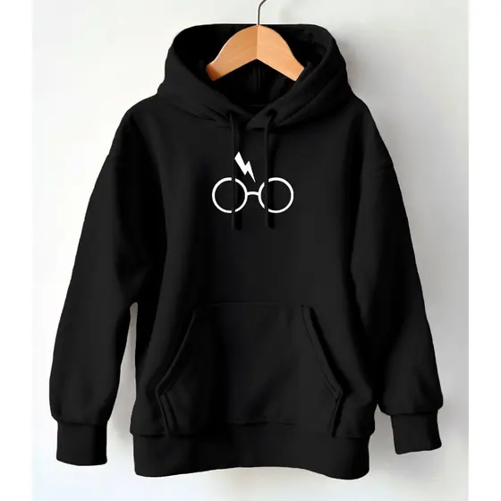 Moletom Estampado Blusa De Frio Flanelada Capuz Harry Potter Moletom Unissex Algodão Premium