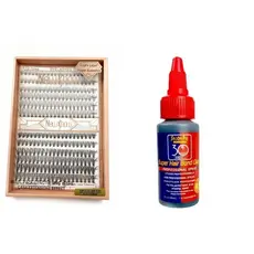New Show Conjunto de 1 Super Cola Salon Pro 30ml+1 Caixa Com Cílios postiços 6D MINK-Tufinhos Sem Nó