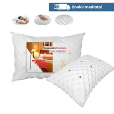 Kit Travesseiro Magnético ALTO ORTOPEDICO Massageador Confortável Soft Infravermelho Terapeutico Luxo