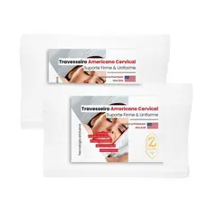 KIT 2 Travesseiro CERVICAL Ortopédico Contour Pillow MAGNÉTICO Infravermelho Terapêutico Anti Ronco