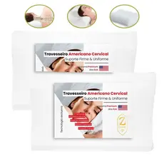KIT 2 Travesseiro CERVICAL Ortopédico Pillow MAGNÉTICO Infravermelho Terapêutico Anti Ronco