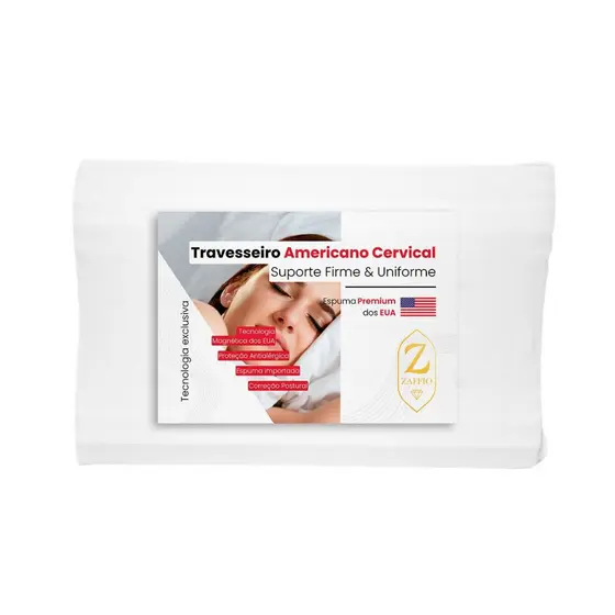 Kit Travesseiro CERVICAL Ortopédico Magnetico Terapêutico Pillow Anatômico Anti Ronco