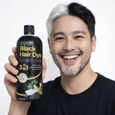 Shampoo Kaissara HAIR DYE 3 EM 1 500ml Tonalizante Cobre Cabelos Brancos Rápido Escurecedor Preto